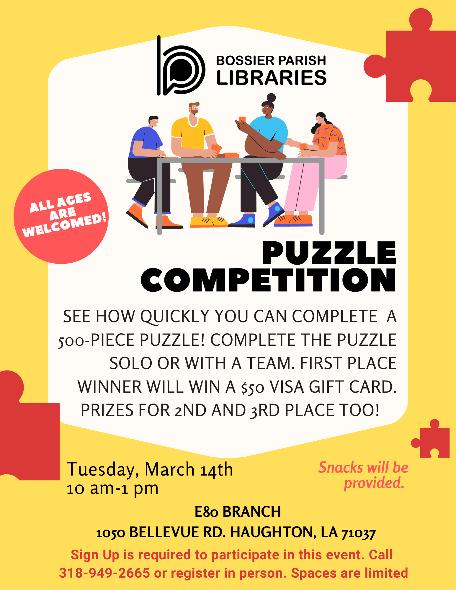 Puzzle Competition Bossier Parish Libraries